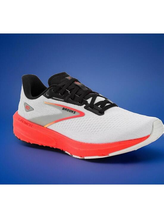 Brooks Other - Brooks Launch 10 Grey Black Fiery Coral Men Running Shoes Size 14